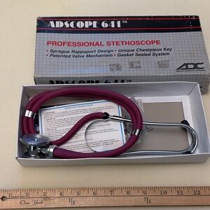 Maroon Professional Stethoscope - ADSCOPE 641